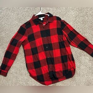 Plaid Button Up Size M
